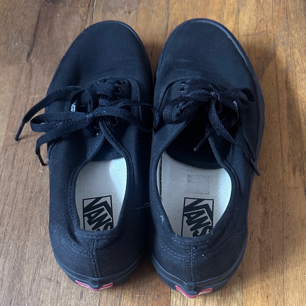Vans Black Low-Top Canvas Sneakers - Picture 4 of 5